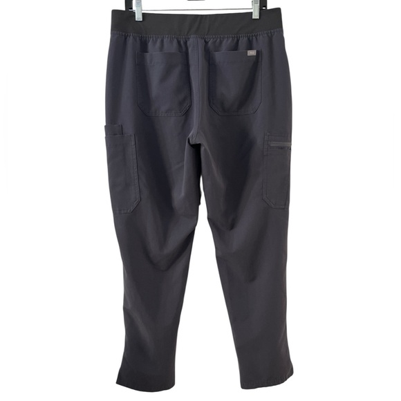 FIGS Yola Scrub Pants Yoga Style Size L | Dark Grey High-Waisted Comfortable Fit - Picture 5 of 12